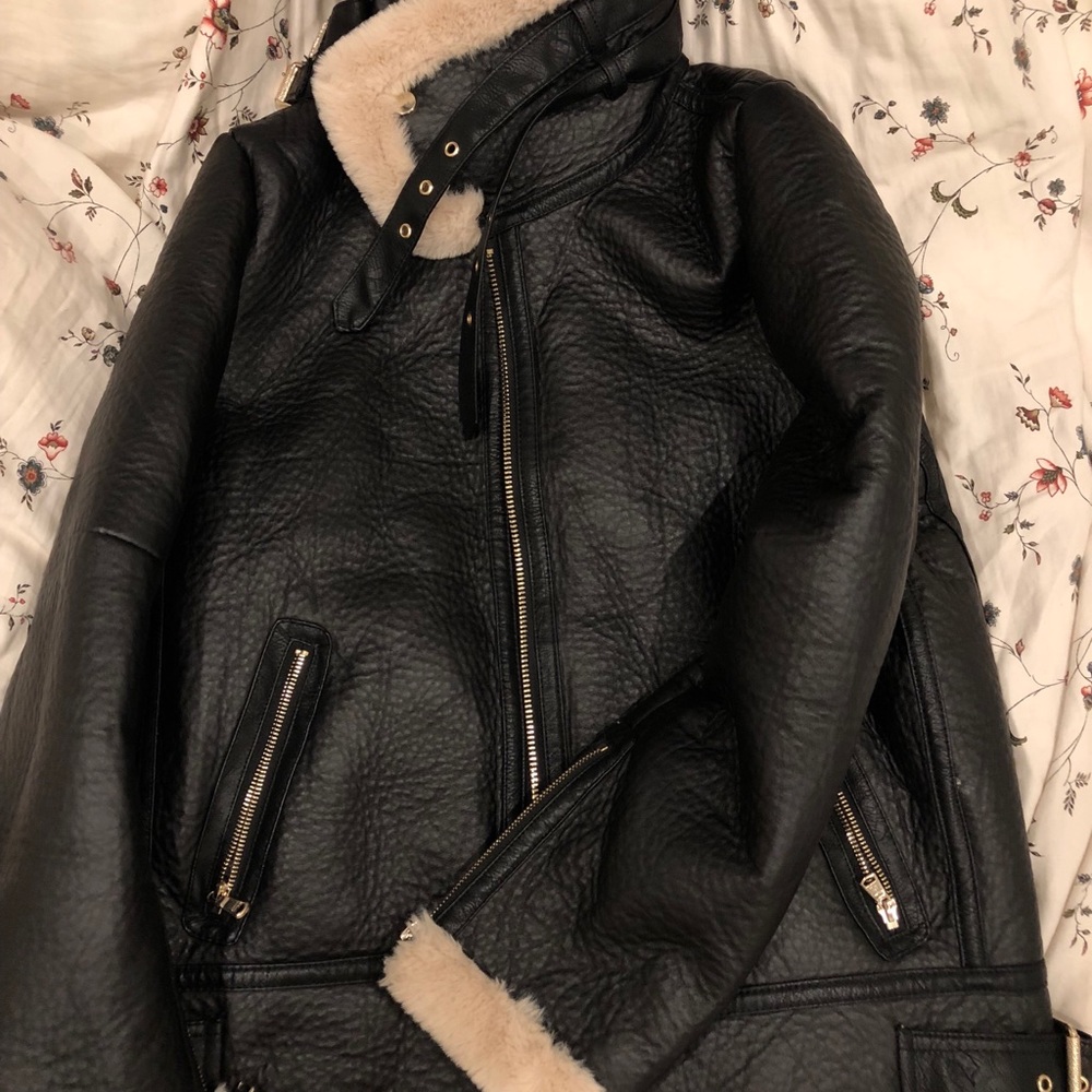 Zara Aviator Leather Jacket